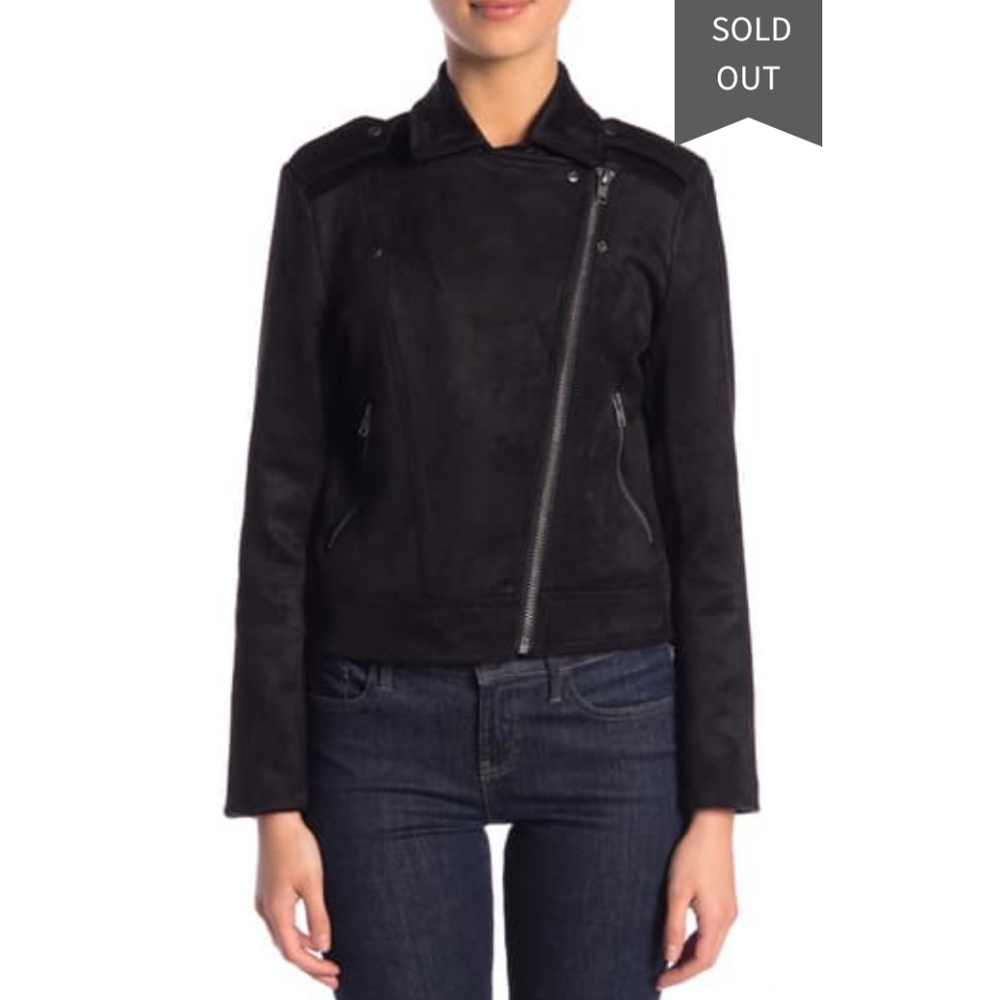 NWT Philosophy Faux Suede leather Moto Jacket - Picture 3 of 9
